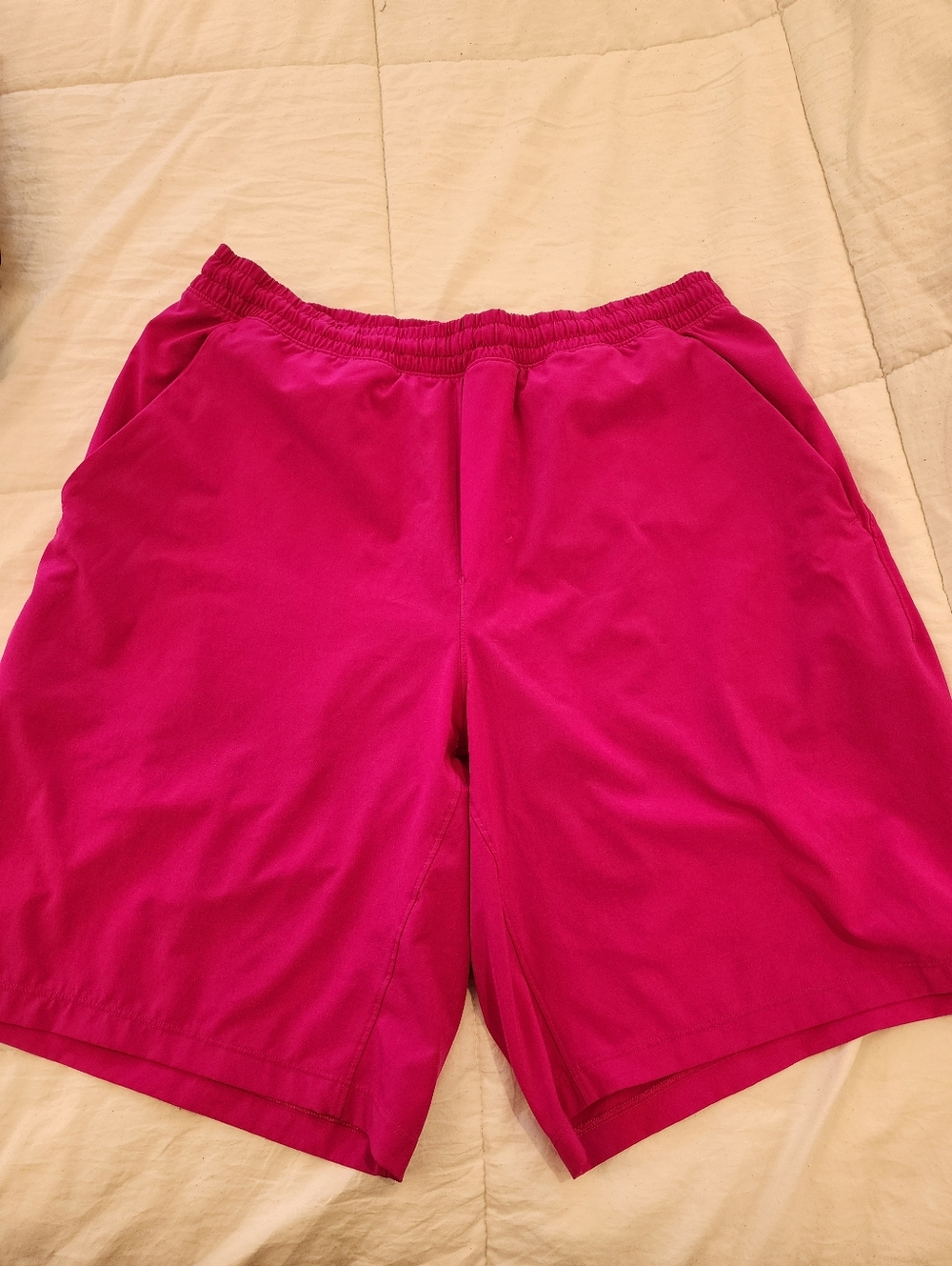 Men Bright Fuchsia Athletic Shorts